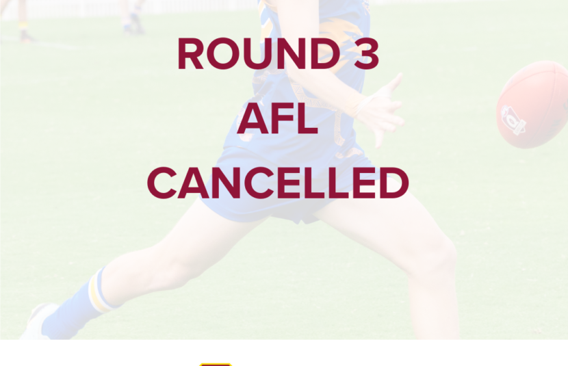 Round 3 AFL – Cancelled